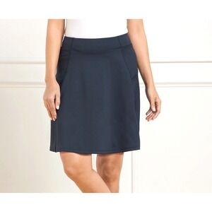 Talbot's Women's Petite Plus Size Out & About Skort - Indigo Blue - Size 2XP